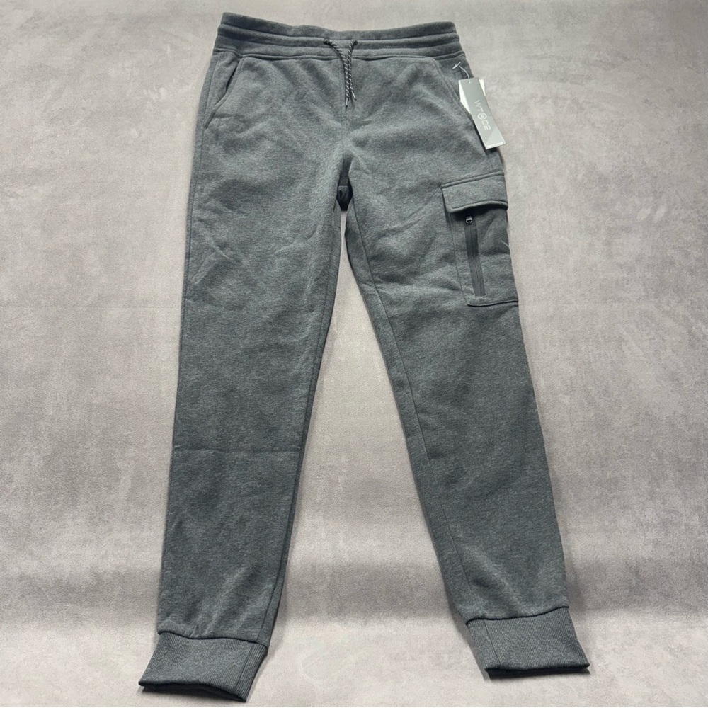 Wt02 men’s Gray Jogger Pants with Pocket drawstring elastic waistband size S